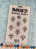 Vintage Popeye Olive Oyl Collectors Series 1 Pogs Set/8 Milk Caps NEW