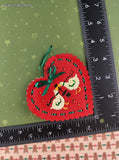Vintage 1988 KB Design Light Aluminum Punched Geese Heart Christmas Ornament, Like New