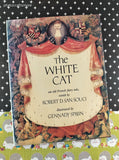Vintage 1990 1st Printing The White Cat by Robert D. San Souci Oversized Illustrated Hardcover