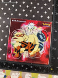Vintage 1999 Pokemon Priss Prints Game Freak #59 Arcanine Jumbo Sticker, New & Unpeeled