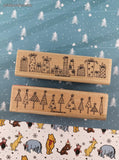 Vintage 2003 Stampin' Up! Christmastime Gifts & Trees Set/2 Rubber Stamp Blocks