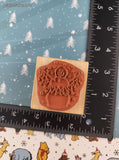 Vintage 2001 PSX #E1809 Winter Snowman w/Garland Rubber Stamp Block, Clean