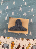Vintage 1996 Art Impressions #F-1121 North Star Over Bethlehem Rubber Stamp Block