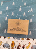 Vintage 1996 Art Impressions #F-1121 North Star Over Bethlehem Rubber Stamp Block