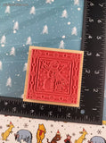 Vintage Outlines Rubber Stamp Co. Winter Wonderland Snowman Wooden Block/Rubber Stamp