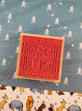 Vintage Outlines Rubber Stamp Co. Winter Wonderland Snowman Wooden Block/Rubber Stamp