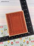Vintage Holly Berry House #1272N Apples Frame Rubber Stamp Block, Clean