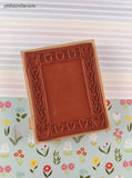 Vintage Holly Berry House #1272N Apples Frame Rubber Stamp Block, Clean