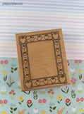 Vintage Holly Berry House #1272N Apples Frame Rubber Stamp Block, Clean