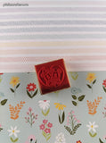 Vintage Walt Disney's Mickey Mouse Minnie Mouse Miniature Rubber Stamp Block