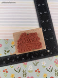 Vintage 1999 PSX #F-2381 Garden Bench w/Birdhouses Rubber Stamp Block, Clean