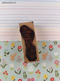 Vintage 1993 Hero Arts #F769 Teddies w/Balloons Rubber Stamp Block