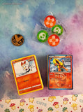 Pokemon TCG Bulk Cards 120+ Fire Common Uncommon Rare w/Collectible Tin #18