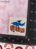 Vintage GREAT Dino Pterodactyl Rewards Sticker 2" Unpeeled, Unused