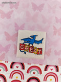 Vintage GREAT Dino Pterodactyl Rewards Sticker 2" Unpeeled, Unused