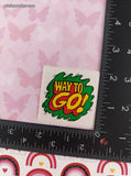 Vintage WAY TO GO! Funky Rewards Sticker 2" Unpeeled, Unused