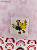 Vintage WOW Cute Lil' Chicken Rewards Sticker 2" Unpeeled, Unused