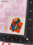 Vintage Dinosaur w/Balloons Rewards Sticker 2" Unpeeled, Unused