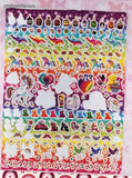Lisa Frank Full Page Set/4 Partially Used Sheets of Stickers