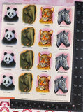 Vintage 1994 Scholastic Wild Animals Full Page Sticker Sheet, Unused