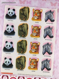 Vintage 1994 Scholastic Wild Animals Full Page Sticker Sheet, Unused