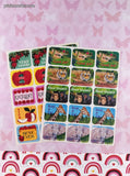 Vintage Homeschool Rewards Apples & Wild Animals Full Sticker Sheets Set/2