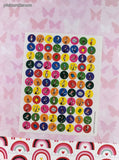 Vintage Dr. Seuss Cat in the Hat Full Miniature Sticker Sheet