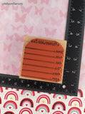 Vintage 2003 PSX Invitation #G-3445 Wooden Block/Rubber Stamp