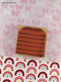 Vintage 2003 PSX Invitation #G-3445 Wooden Block/Rubber Stamp