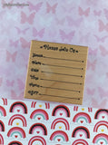 Vintage 2003 PSX Invitation #G-3445 Wooden Block/Rubber Stamp