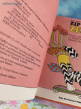 Vintage 1977 Sweet Pickles Zip Goes Zebra by Jacquelyn Reinach Hardcover, Like New