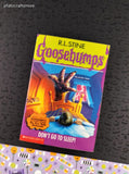 Vintage 1997 1st Printing R.L. Stine Goosebumps #54, Don't Go to Sleep! Softcover, Like New *w/Trading Cards*