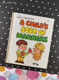 Vintage 1980 Happy Day Book: A Child's Book of Manners Hardcover