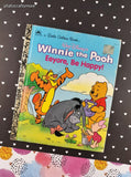 Vintage 1992 Little Golden Book: Walt Disney's Winnie the Pooh Eeyore, Be Happy! Hardcover