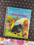 Vintage 1992 Little Golden Book: Walt Disney's Winnie the Pooh Eeyore, Be Happy! Hardcover