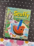 Vintage 1997 Little Golden Book: Scuffy the Tugboat Hardcover, Like New