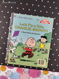 Vintage 1987 Little Golden Book: Snoopy and Friends Let's Fly a Kite, Charlie Brown! Hardcover