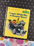 Vintage 1991 Little Golden Book: Count All the Way to Sesame Street Hardcover