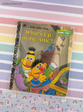 Vintage 1993 Little Golden Book: Sesame Street What's Up in the Attic? Hardcover