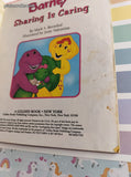 Vintage 1998 Little Golden Book: Barney Sharing is Caring Hardcover