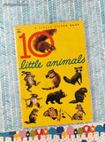 Vintage 1961 Little Silver Book: 10 Little Animals Softcover Booklet