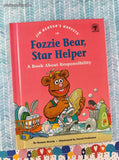 Vintage 1992 Jim Henson's Muppets in Fozzie Bear, Star Helper Hardcover, Like New