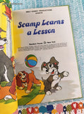 Vintage 1982 1st American Edition Walt Disney's Wonderful World of Reading, Scamp learns a Lesson, Hardcover