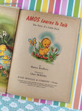 Vintage 1961 Amos Learns to Talk Rand McNally Elf Book Hardcover