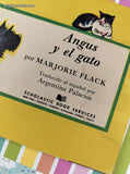 Vintage 1977 Angus y el gato por Marjorie Flack Spanish Espanol Scholastic Softcover