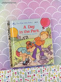Vintage 1985 First Little Golden Book: A Day in the Park Hardcover