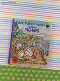 Vintage 1988 Wendy's World Wildlife Books WWF All About Tigers Miniature Hardcover