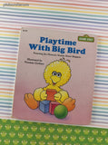 Vintage 1987 Sesame Street Playtime with Big Bird Miniature Board Hardcover