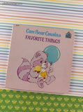 Vintage 1986 1st Printing Care Bear Cousins Favorite Things Miniature Board Hardcover