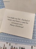 Vintage 2001 House Mouse Made My List Christmas Greeting Card, Unused
